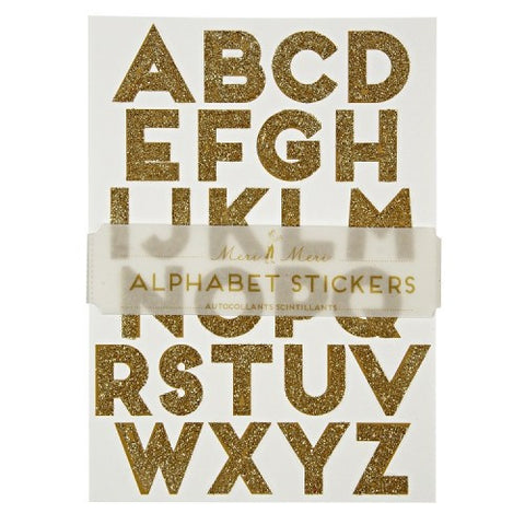 gold alphabet stickers