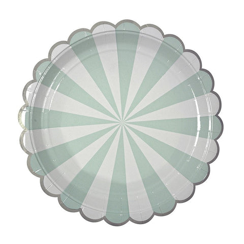 aqua stripe small plate