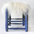 white fur stool cover