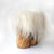 white fur stool cover