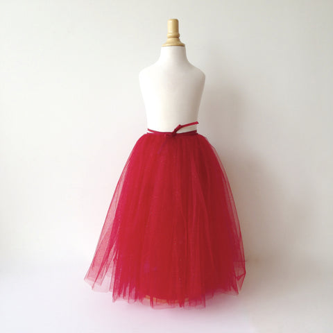 long tutu - red