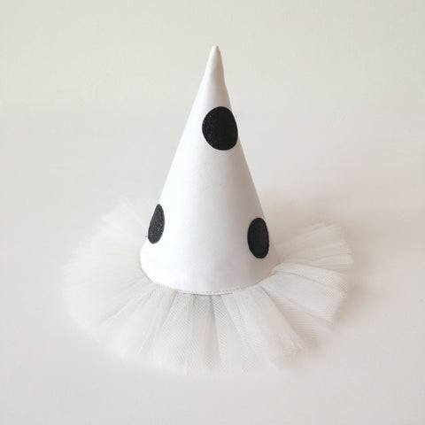 circus hat black and white