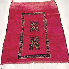 vintage moroccan rug hot pink