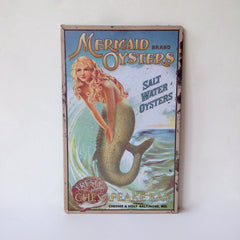 mermaid vintage steel poster