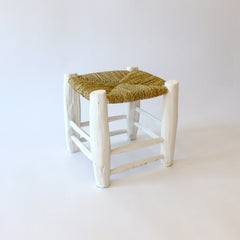 moroccan stool (white)
