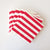 12 paper napkins - red and white stripes