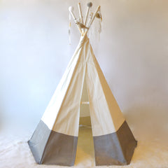 silver indoor tipi