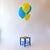 12 yellow and blue balloons