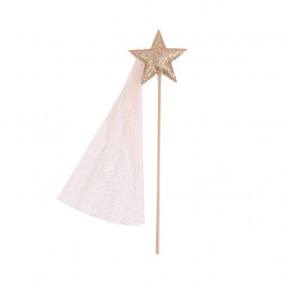 glitter star wand with tulle