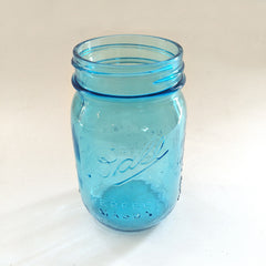 blue mason jar