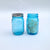 3 vintage blue mason jars