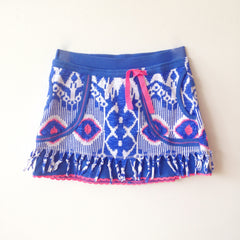 blue print skirt