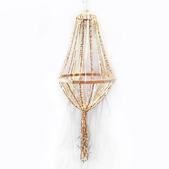 bead and ribbon chandelier