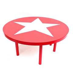 round painted circus table
