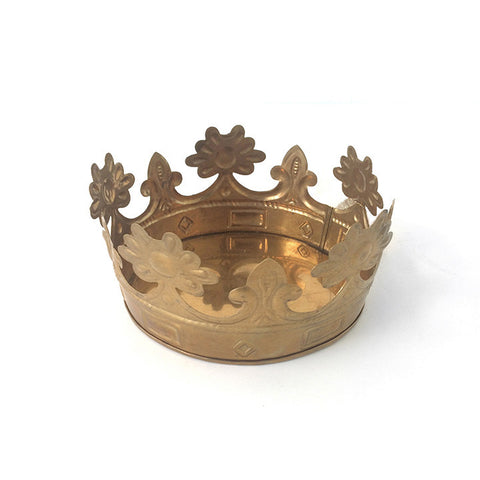 small gold crown container