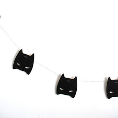 wooden batman mask garland