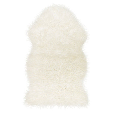 white faux sheep skin throws