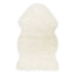 white faux sheep skin throws