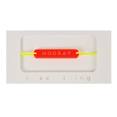 neon orange hooray bracelet
