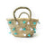 tassel basket - neon green, blue, red, yellow