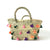 tassel basket - mint and white