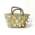 tassel basket - mint and white