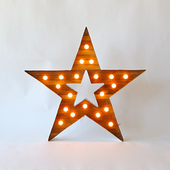 star sign with bulbs