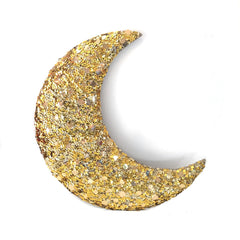 gold sequin moon