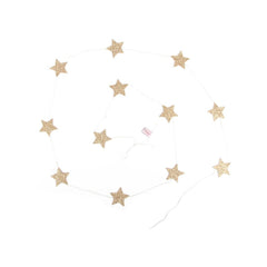 gold glitter star garland