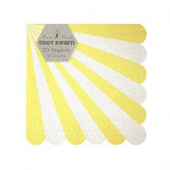toot sweet yellow stripe  large napkins