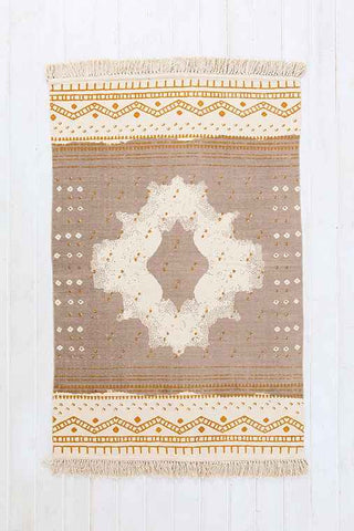 mirrored medallion printed rug